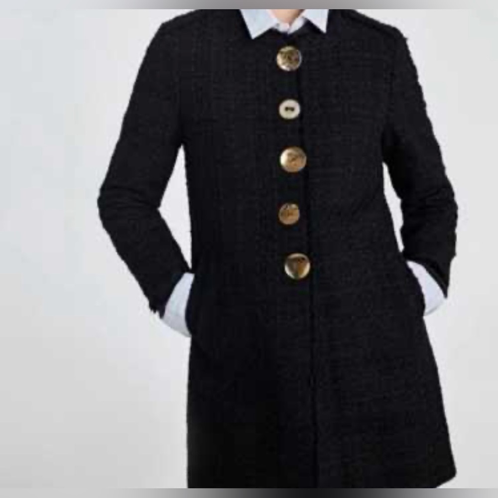 Zara Black novelty button front jacket